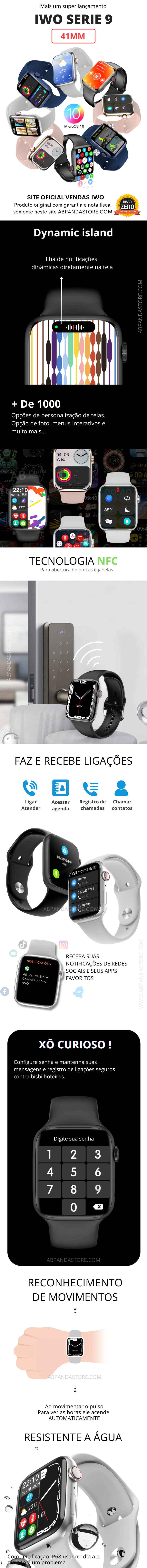 SMARTWATCH IWO W59 MINI + BRINDES