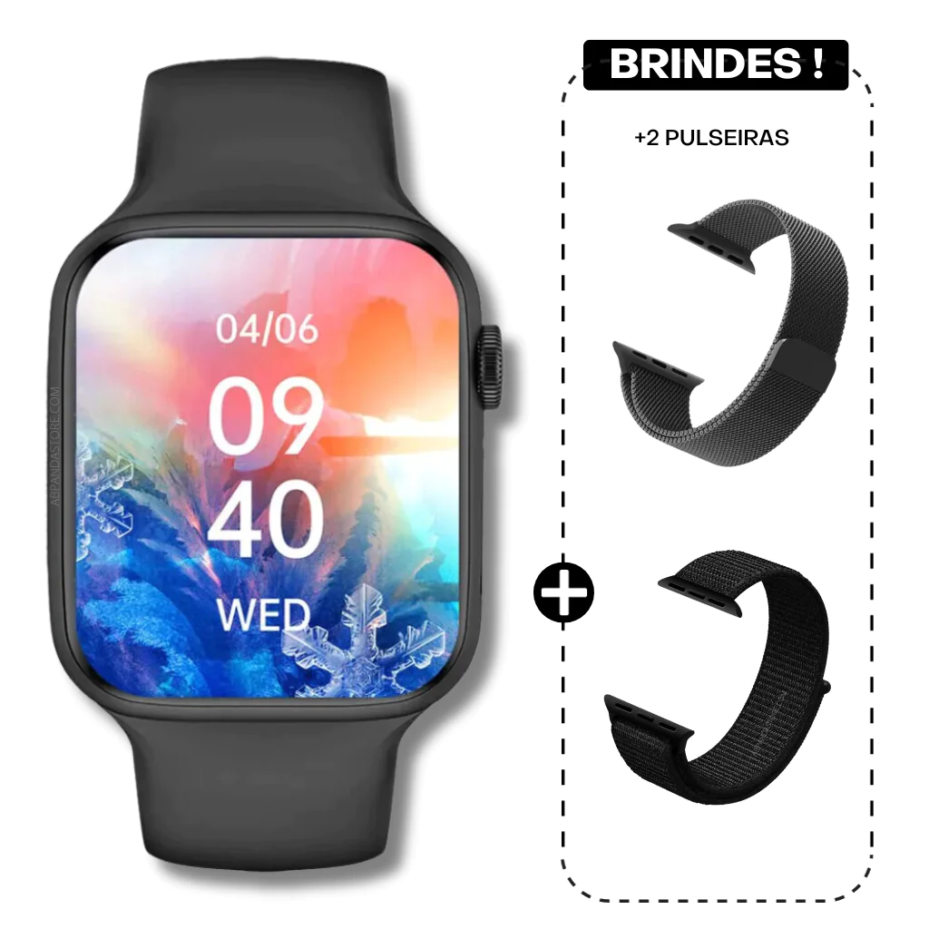 11 - SMARTWATCH IWO W59 MINI - ORIGINAL AB PANDA STORE PRETO